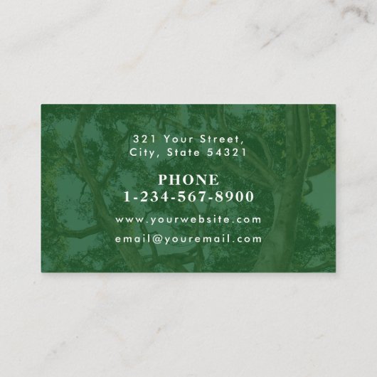 Lawn Mowing Landscaping Garden Lawn Care Tree 名刺 (裏面)