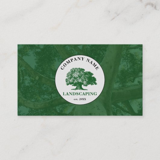 Lawn Mowing Landscaping Garden Lawn Care Tree 名刺 (正面)