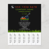 Lawn Mowing Landscaping Garden Tear Off Strips チラシ (正面)