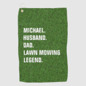 Lawn Mowing Legend Funny Personalized  ゴルフタオル (正面)