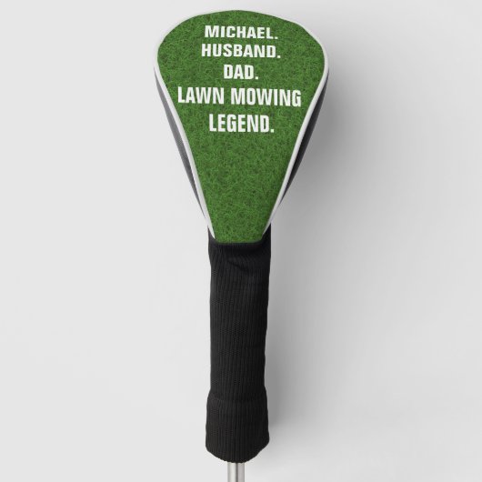 Lawn Mowing Legend Funny Personalized ゴルフヘッドカバー (正面)