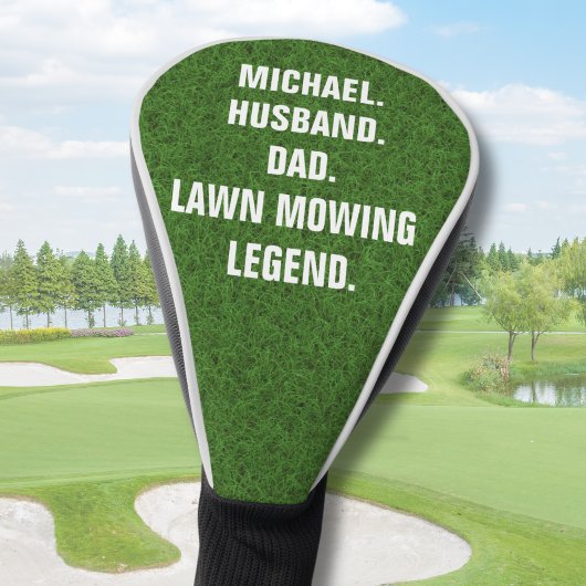 Lawn Mowing Legend Funny Personalized ゴルフヘッドカバー