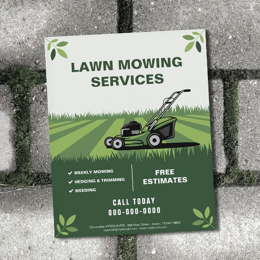 Lawn Mowing Services チラシ