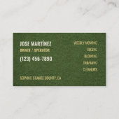 Lawn Mowing Services Business Card 名刺 (裏面)