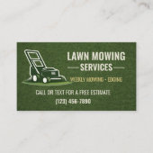 Lawn Mowing Services Business Card 名刺 (正面)