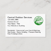 Lawn Outdoor Services Business Cards Mockup 名刺 (正面)