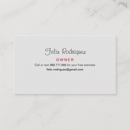 Lawn Photo Red & Black造園名刺 名刺 (裏面)