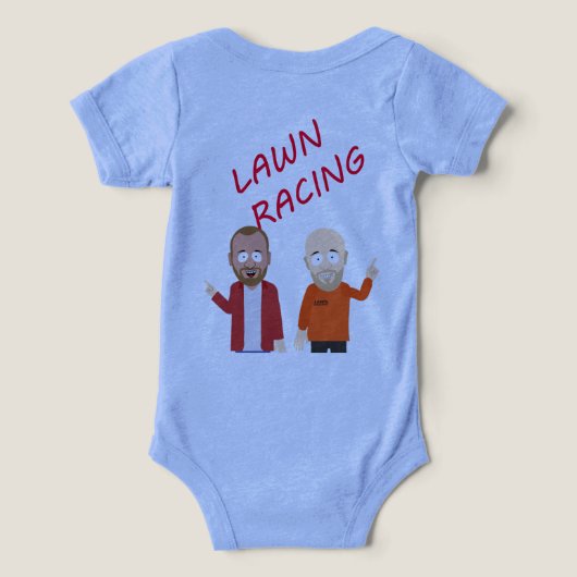 “Lawn Racing Baby Bodysuit – Classic Logo Edition” (デザイン裏面)