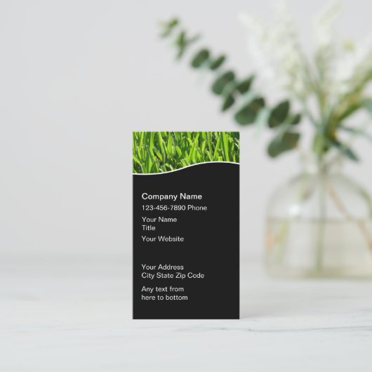 Lawn Service Service Vertical Business Cards 名刺 (スタンド正面)