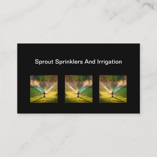 Lawn Sprinklers Irrigation Services 名刺 (正面)