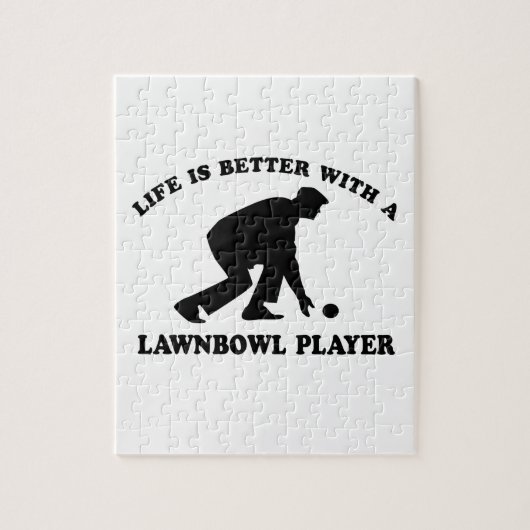 Lawnbowlingのベクトルデザイン ジグソーパズル (縦)