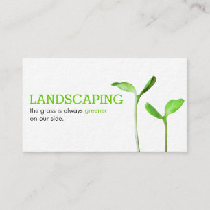 Lawncareの造園の芝生の緑の芽 名刺