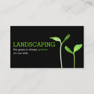 Lawncareの造園の芝生の緑は黒を発生させます 名刺