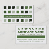 LAWNCAREの顧客の感謝(モダンな正方形) ロイヤリティカード (正面/裏面)