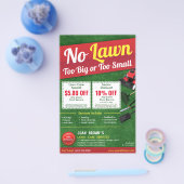LawnCare造園草刈りフライヤー8.5 x 5.5 チラシ (シングル)