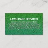 LawnCare、造園、草刈り、ツリーサービス 名刺 (裏面)