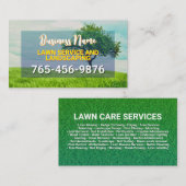 LawnCare、造園、草刈り、ツリーサービス 名刺 (正面/裏面)