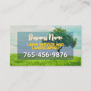 LawnCare、造園、草刈り、ツリーサービス 名刺