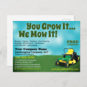 Lawncare Landscaping Grass Cutting Flyer Postcard ポストカード (正面/裏面)