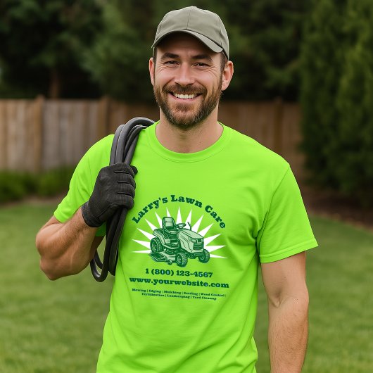 Lawnmower Lawn Care Business Template Tシャツ