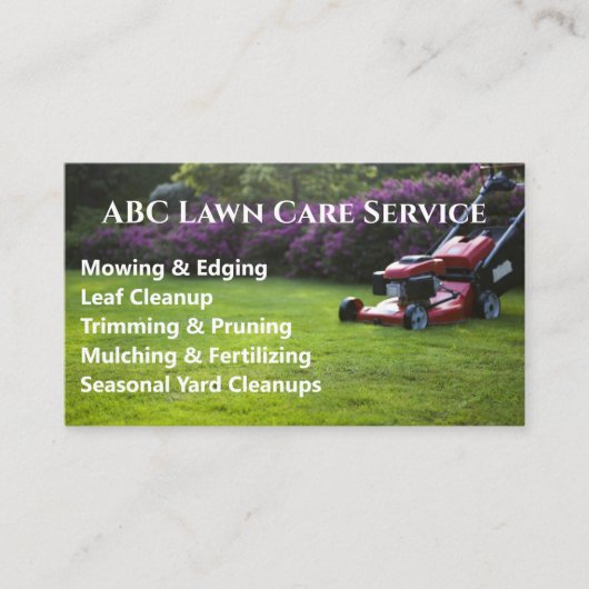 Lawnpro プレミアムサービス 名刺 (正面)