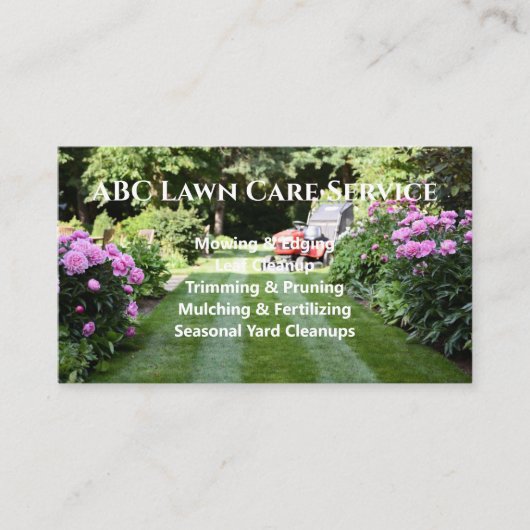 Lawnpro プレミアムサービス 名刺 (正面)