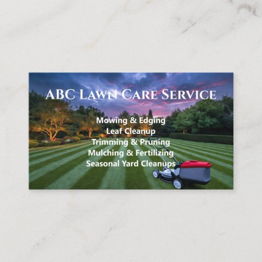 Lawnpro プレミアムサービス 名刺 (正面)