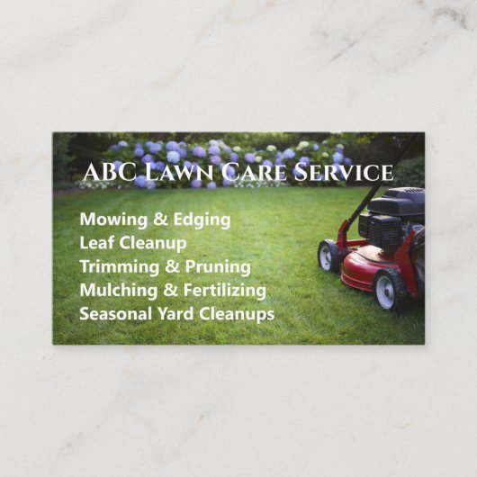 Lawnpro プレミアムサービス 名刺 (正面)