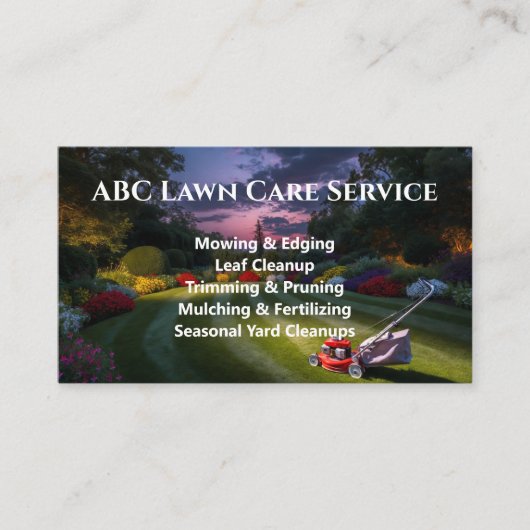 Lawnpro プレミアムサービス 名刺 (正面)