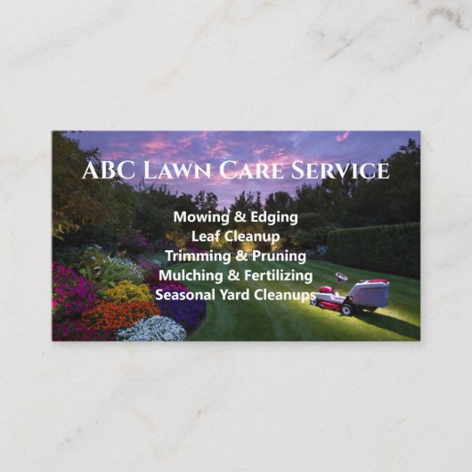 Lawnpro プレミアムサービス 名刺 (正面)