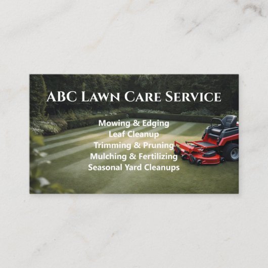 Lawnpro プレミアムサービス 名刺 (正面)