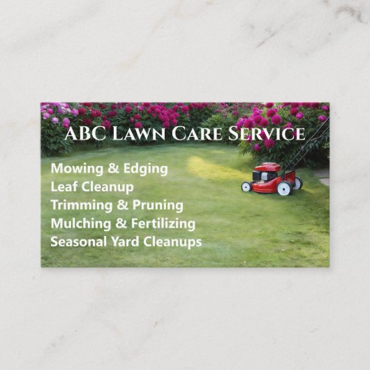 Lawnpro プレミアムサービス 名刺 (正面)