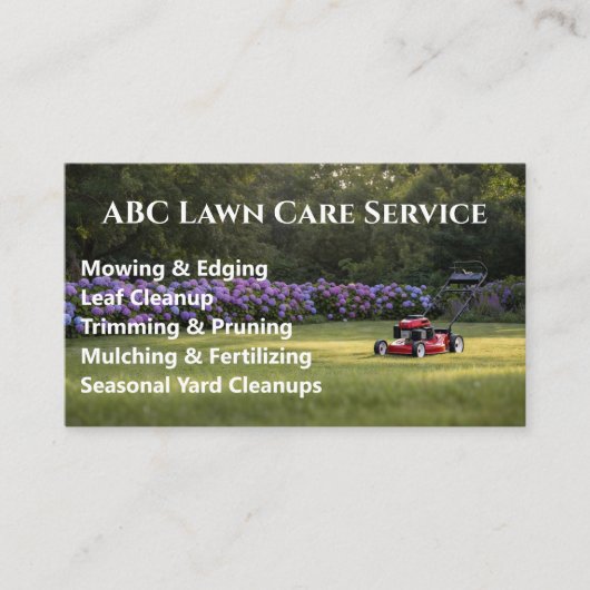 Lawnpro プレミアムサービス 名刺 (正面)