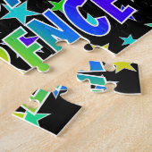 "LAWRENCE"名、おもしろい"ハッピーバースデー" ジグソーパズル (側面)