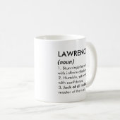 Lawrence name, Editable name, Custom name コーヒーマグカップ (正面右)
