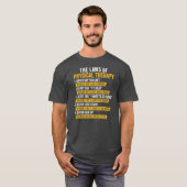 Laws Of Physical Therapy Therapist Funny PT Gait Tシャツ (正面フル)