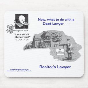 Lawyer™の死んだ不動産仲介業者の弁護士のマウスパッド マウスパッド