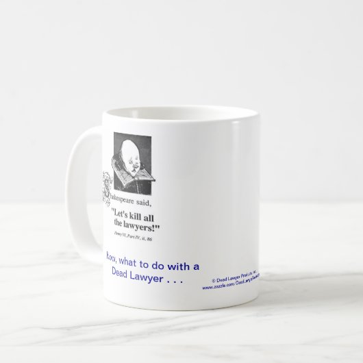 Lawyer™の死んだ大家の弁護士のコーヒー・マグ コーヒーマグカップ (正面左)