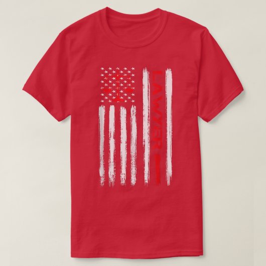 Lawyer American Flag Attorney Law School Student A Tシャツ (デザイン正面)