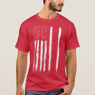 Lawyer American Flag Attorney Law School Student A Tシャツ