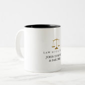 Lawyer Attorney At Law Classy White ツートーンマグカップ (正面左)