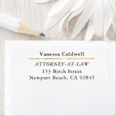 Lawyer Attorney At Law Classy White ラベル (インサイチュ)