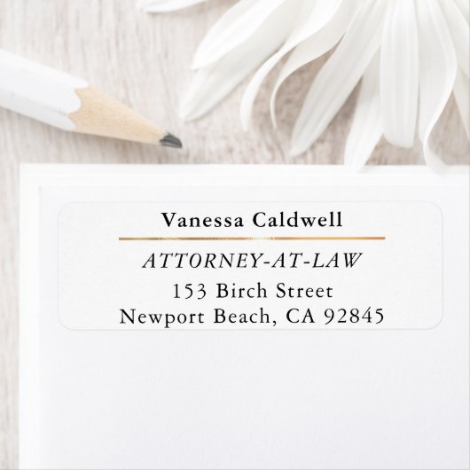 Lawyer Attorney At Law Classy White ラベル (インサイチュ)