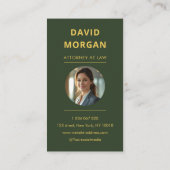  Lawyer Attorney at Law Gold Scale Stripes photo  名刺 (裏面)