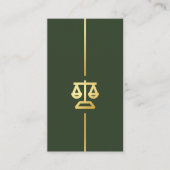  Lawyer Attorney at Law Gold Scale Stripes photo  名刺 (正面)