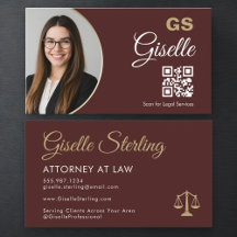 Lawyer Burgundy Gold Scales of Justice Photo