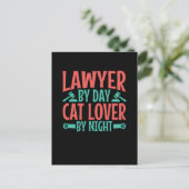 Lawyer by Day Cat Lover by Night ポストカード (スタンド正面)