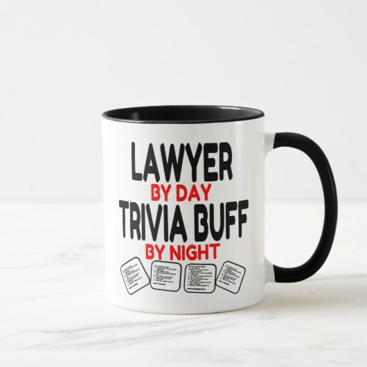 Lawyer by Day Trivia Buff by Night マグカップ (右)