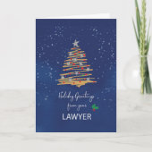 Lawyer Christmas Tree on Navy カード (正面)