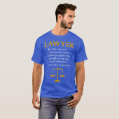 Lawyer Dictionary Definition Funny Attorney Law Tシャツ (正面フル)